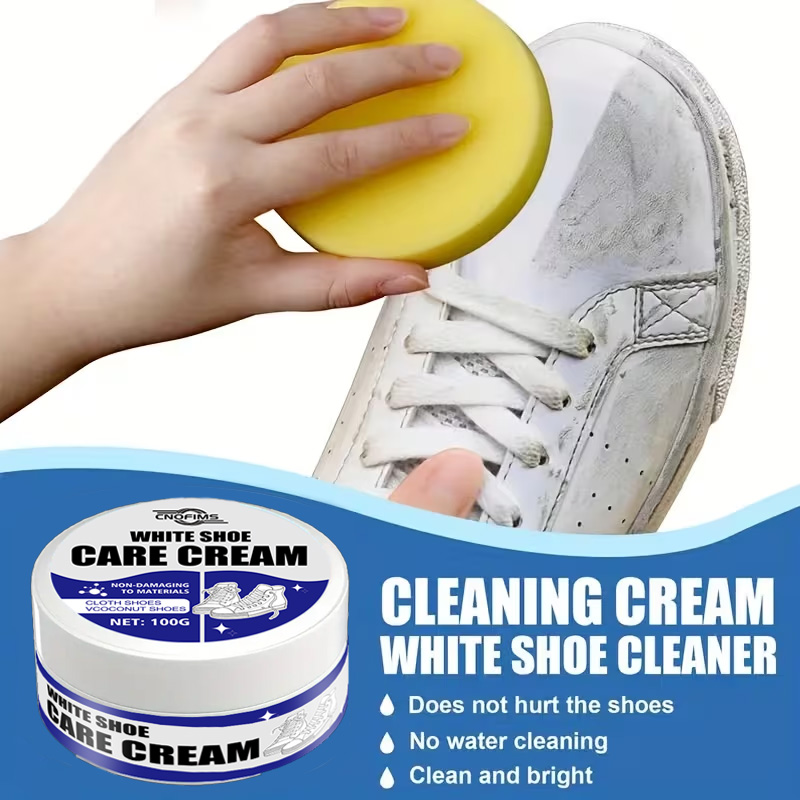 Shoe Cleaner - Witte schoenpoetscrème: vlekverwijderaar en bleken voor