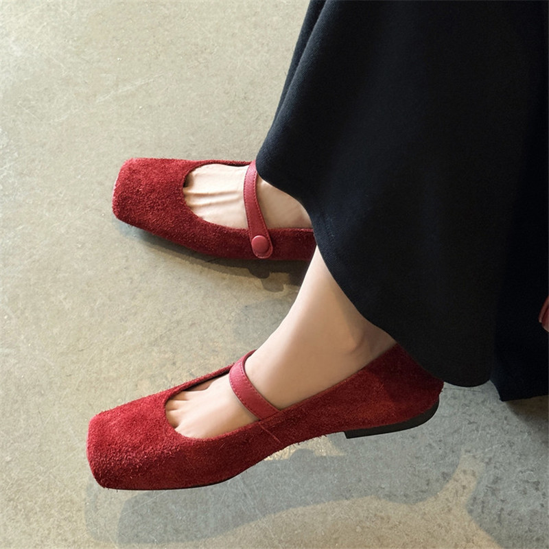 Shoe Brush - Nieuwe Lente/Herfst Geborsteld Koeienhuid Vrouwen Schoen