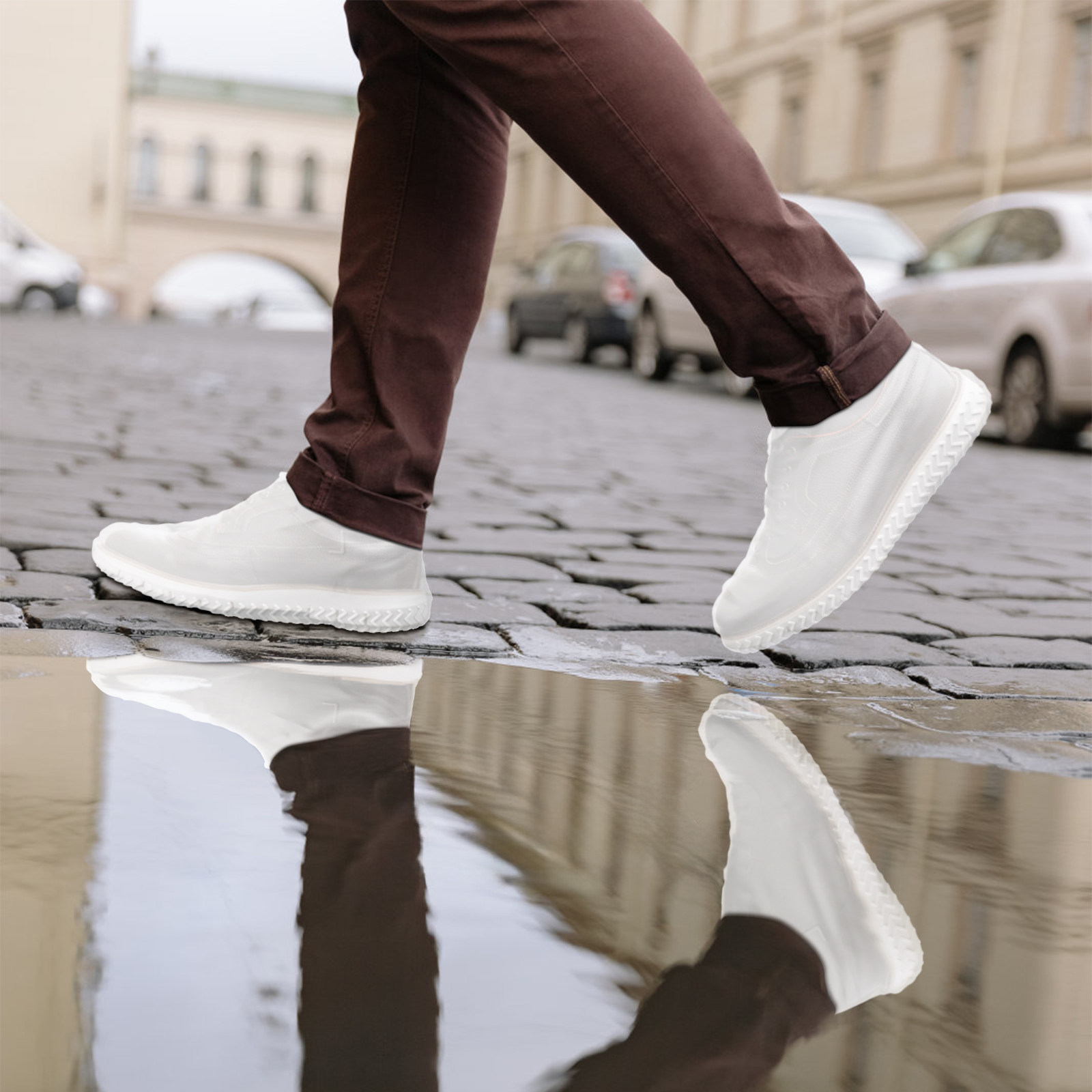 2 paar witte, maat L, waterdic - Sneaker Protector recensie en prijs