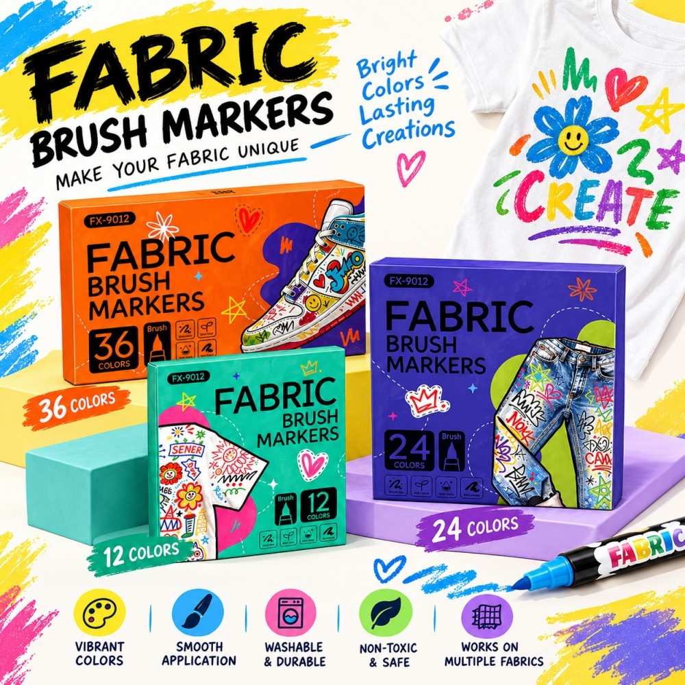 Textielstiften (12/24/36 kleur - Shoe Brush recensie en prijs